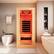 Alt View 6. U-HOMY - 1-Person Hemlock Infrared Sauna with Red Light Therapy, Tempered Glass Door & Bluetooth - Wood.