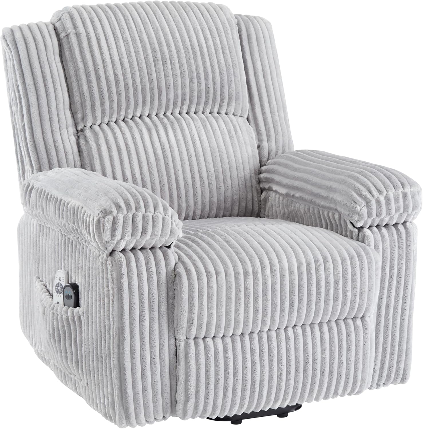 Alt View 4. Acekool - Corduroy Recliner Chair,Manual Recliner Sofa,330Lbs Capacity,Adjustable Recliner for Living Room,Bedroom,Home Theater - Light Grey.