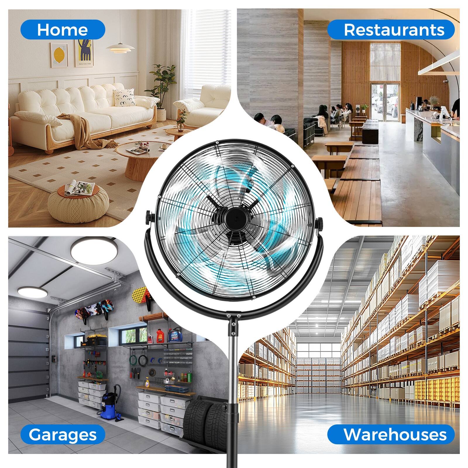Home, Restaurants, Garages, Warehouses