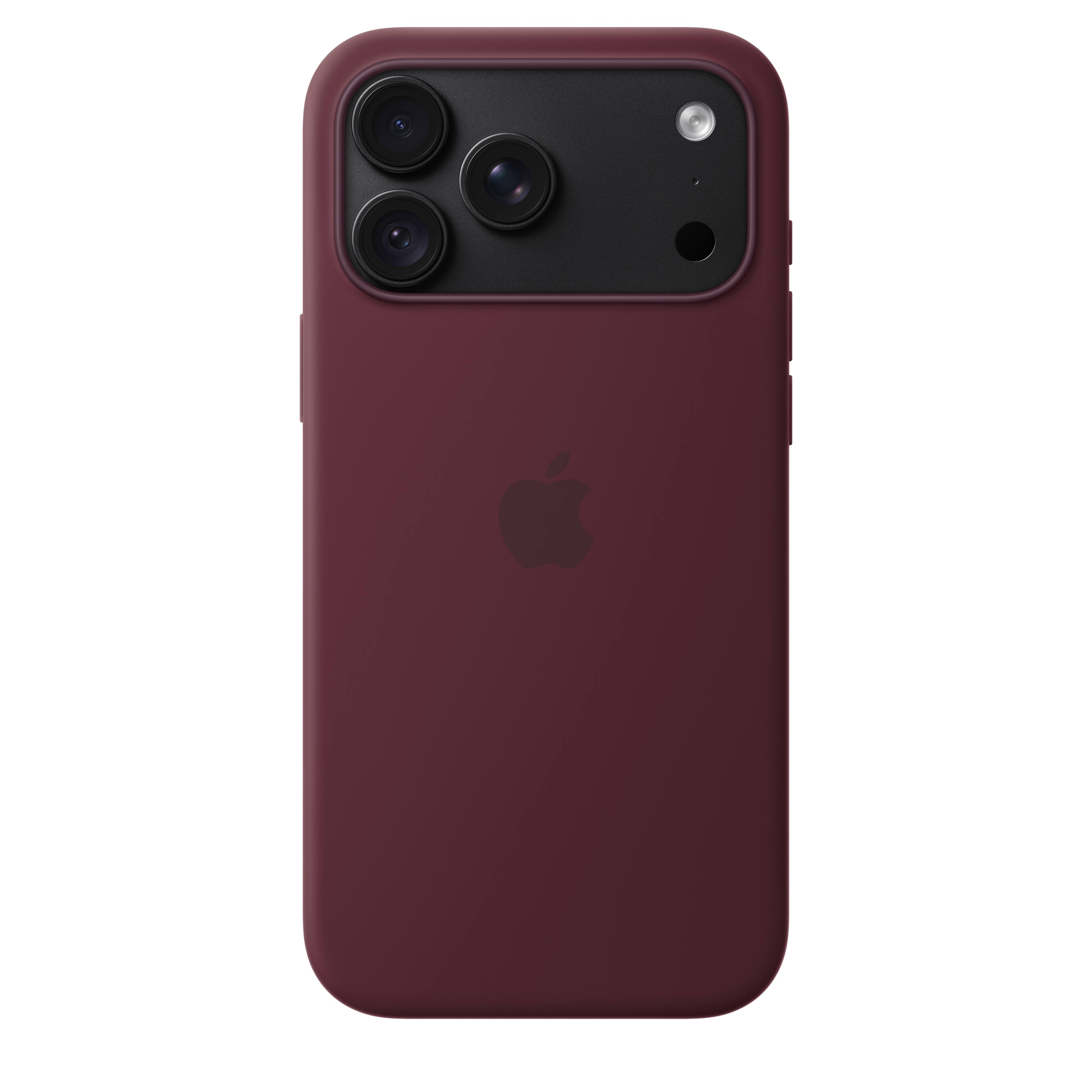 Alt View 3. Apple - iPhone 18 Pro Max Silicone Case with MagSafe - Burgundy.