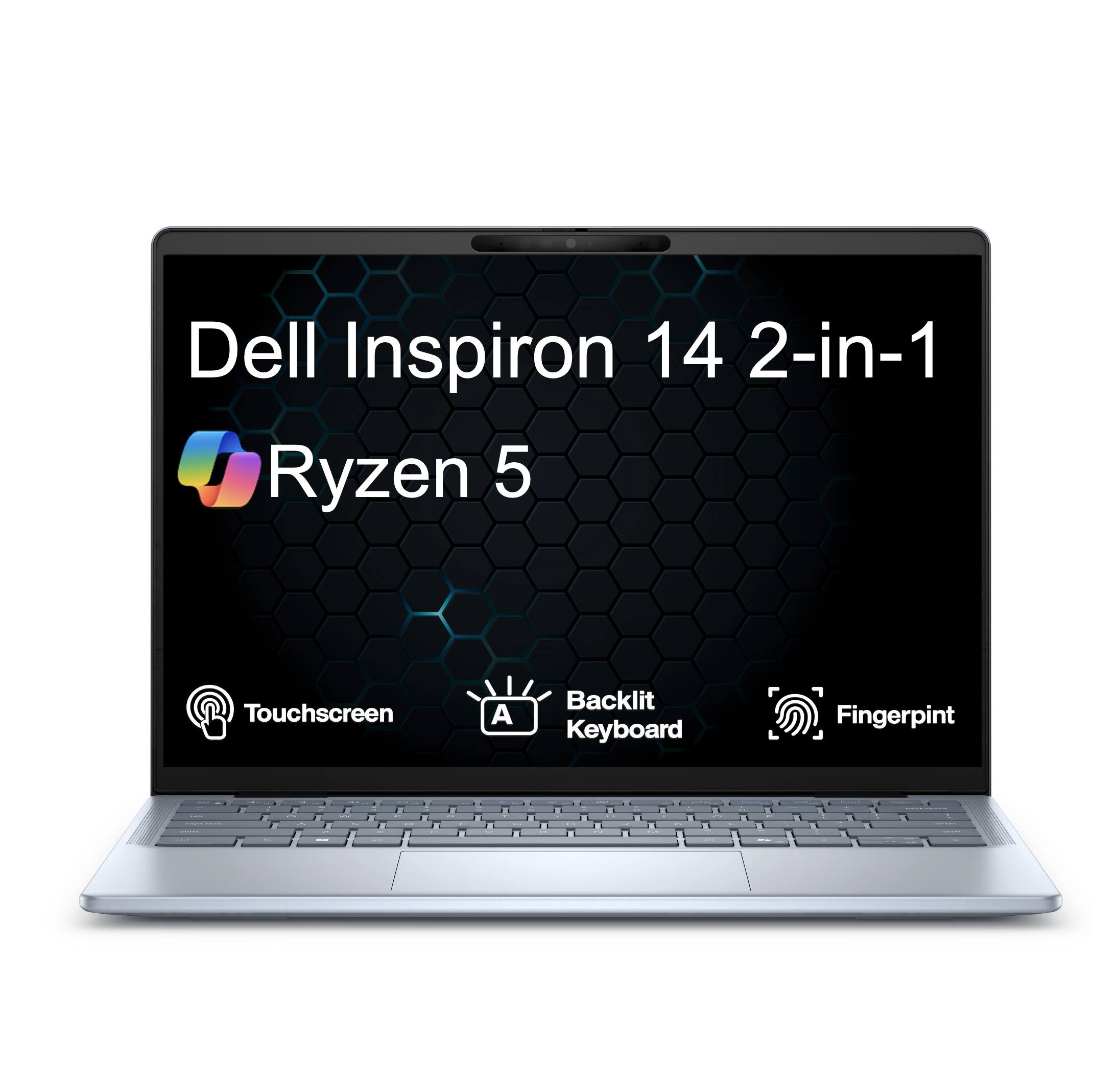 Dell Inspiron 14 2-in-1 Ryzen 5 Touchscreen Backlit Keyboard Fingerprint