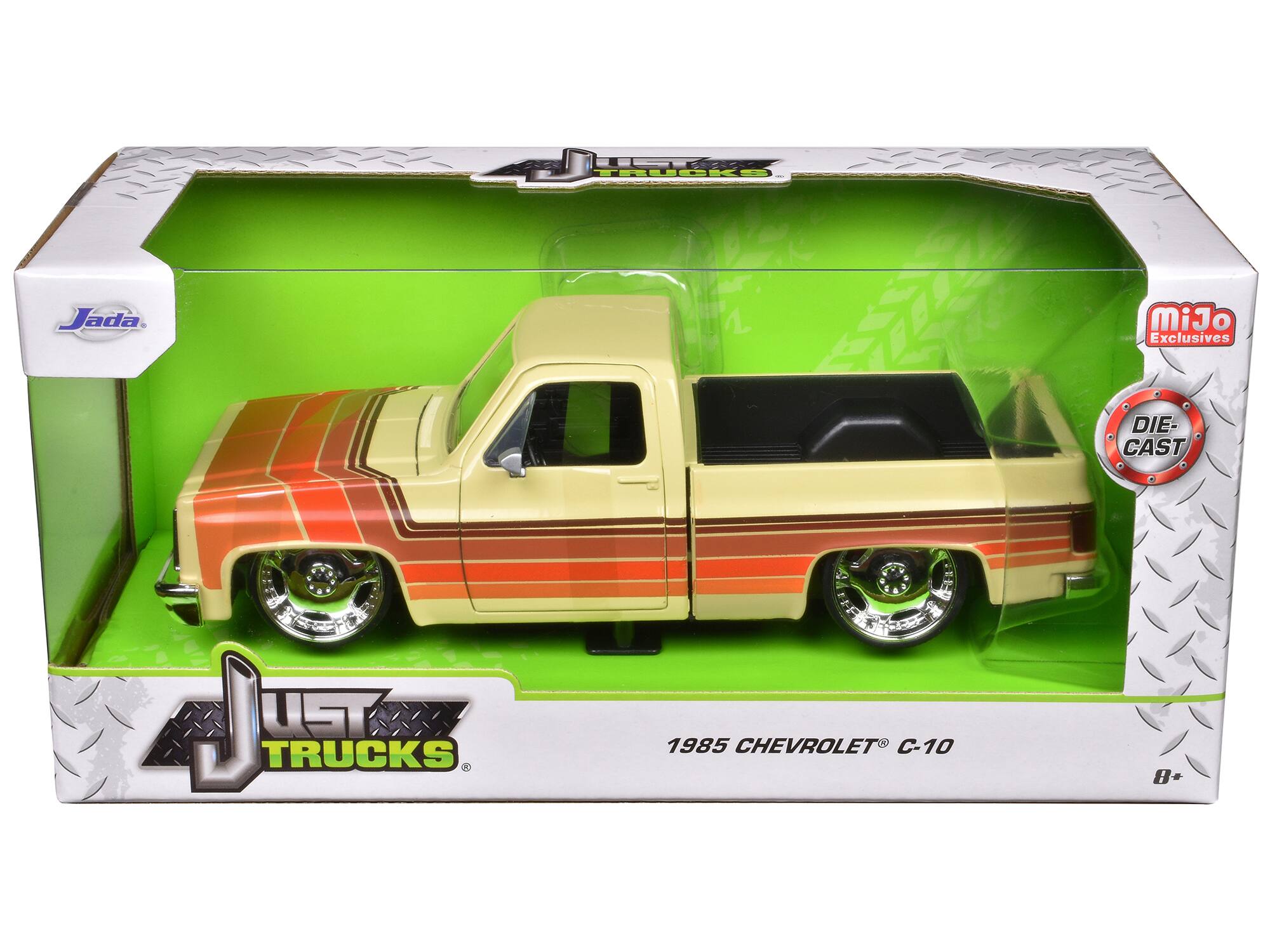 Jada  
MiJo Exclusives  
DIE-CAST  
JUST TRUCKS  
1985 CHEVROLET C-10  
8+