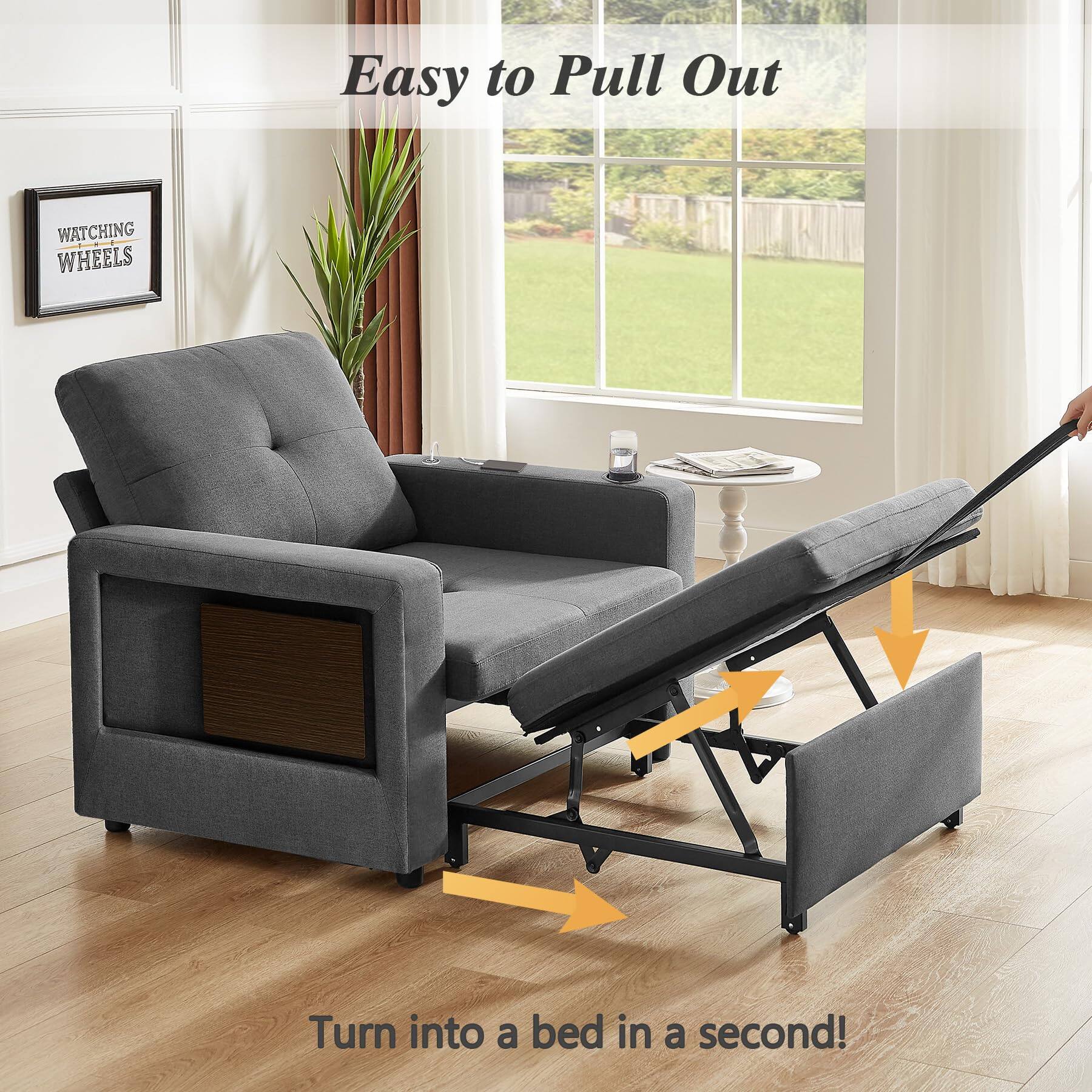 Easy to Pull Out

Turn into a bed in a second!