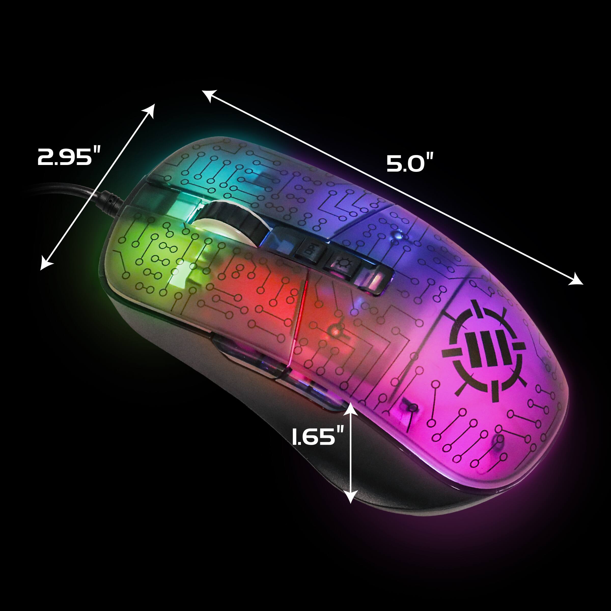 2.95"  
5.0"  
1.65"