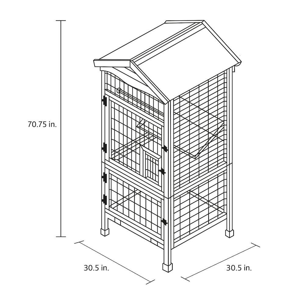 70.75 in.  
30.5 in.  
30.5 in.