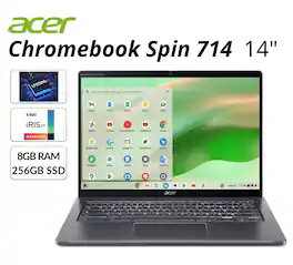 Acer - Refurbished Excellent - Chromebook Spin 714 CP714-2W-56B2 14" Touchscreen Laptop Intel Core i5-1335U 1.3GHz 8GB RAM 256GB SSD - Gray