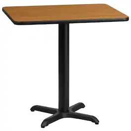 Emma + Oliver - 24"x30" Rectangular Laminate Table with 22"x22" Table Height Base - Natural