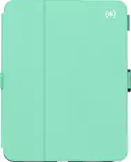 Front. Speck - Balance Folio Case for Apple iPad 11"(A16 chip 2025) and iPad 10.9" (10th Generation) - Jelly Mint/Piccard's Blue.
