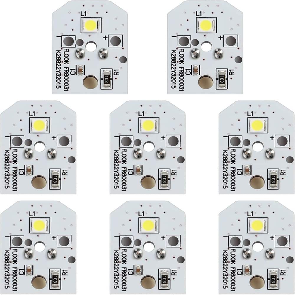 ACJPR - 8-Pack GE Refrigerator LED Light Module PCB Replacement, Without Cover