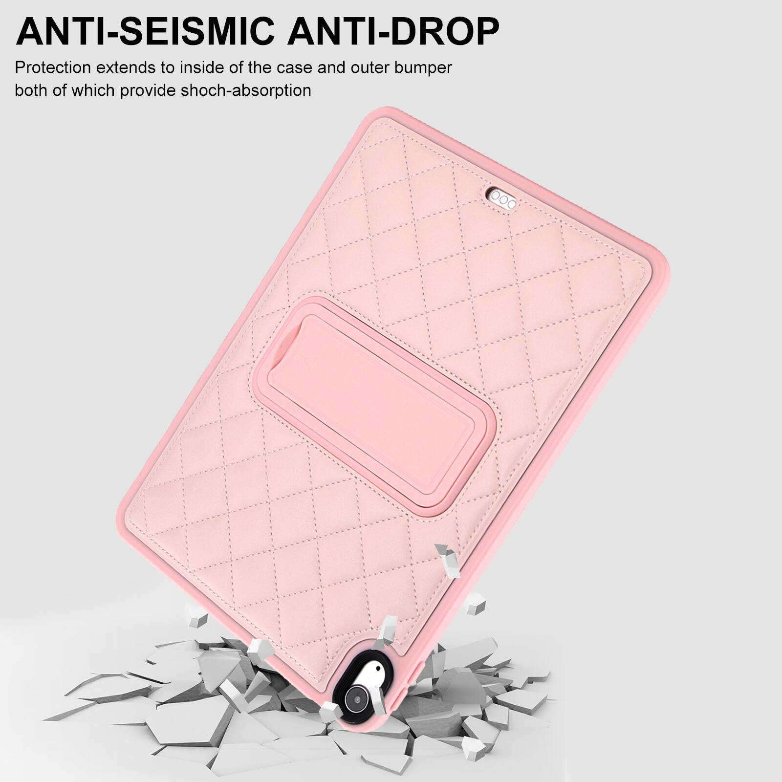 ANTI-SEISMIC ANTI-DROP  
Protection extends to inside of the case and outer bumper both of which provide shock-absorption