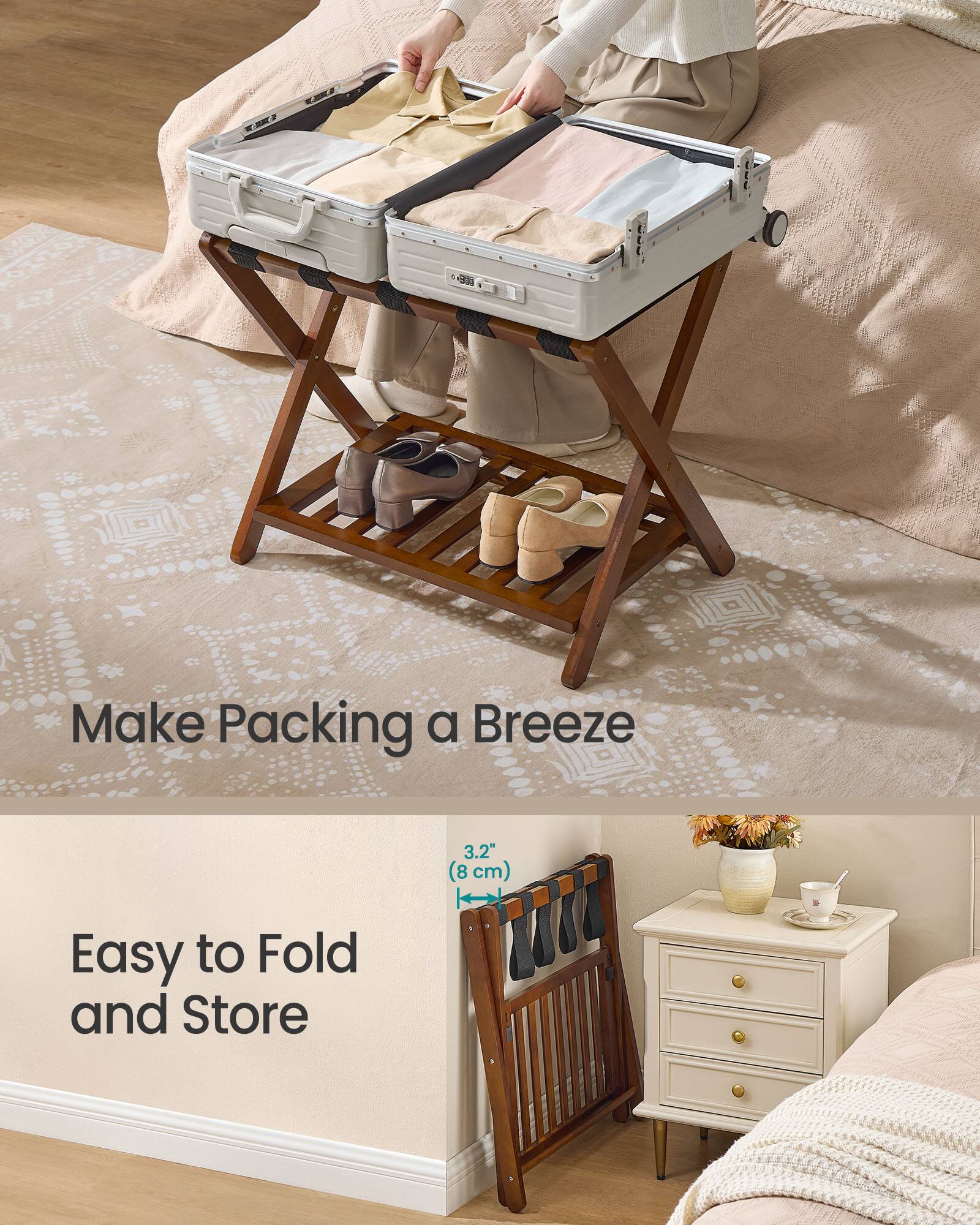 Make Packing a Breeze

Easy to Fold and Store

3.2" (8 cm)