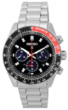 Seiko - Prospex Speedtimer Go Large Solar Chronograph Dial SSC915 SSC915P1 SSC915P 100M Men's Watch - Black