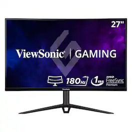 ViewSonic - VX2718-2KPC-MHD 27" LCD Curved QHD Adaptive Sync Gaming Monitor (DisplayPort and HDMI) - Black