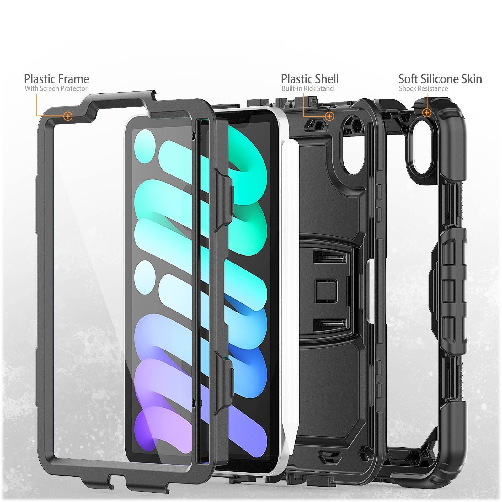 Alt View 14. SaharaCase - Defence Series Case for Apple iPad mini (A17 Pro) and Apple iPad mini (6th Generation 2021) - Black.