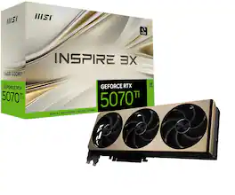 MSI - NVIDIA GeForce RTX 5070 TI 16G INSPIRE 3X OC GDDR7 PCI Express Gen 5 Graphics Card - Black