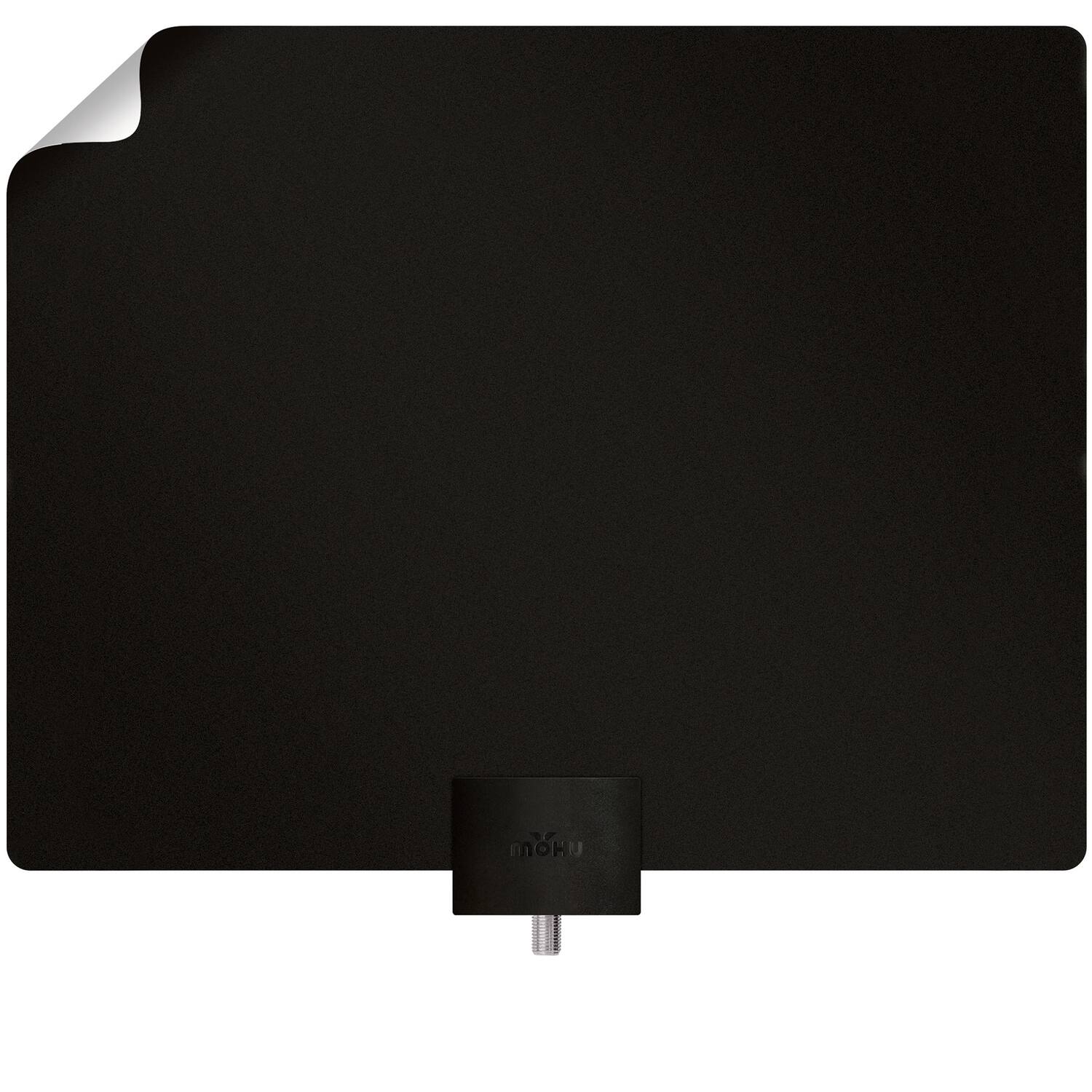 Angle. Mohu - Leaf Plus Paper-Thin Indoor TV Antenna, Amplified, UHF VHF, 60-Mile Range, Multi-Directional, 4K 8K UHD, NEXTGEN TV - Black/White.