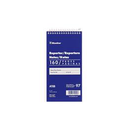 Blueline - Reporter Notepad, 4" x 8", Narrow Ruled, 80 Sheets/Pad (AT8B) - Blue