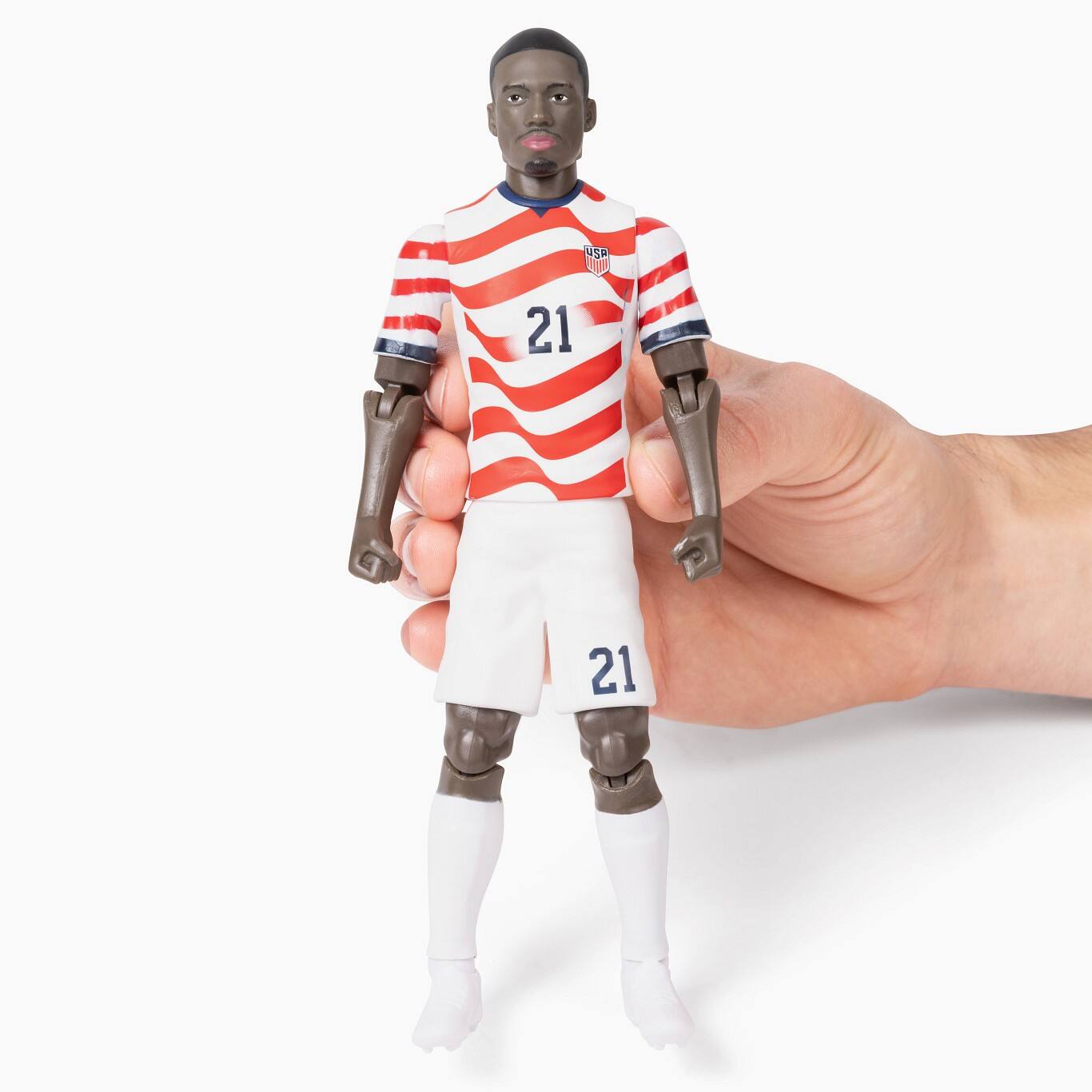 Alt View 3. Banbo Toys - Banbo Toys SOCKERS 2026 USMNT Tim Weah (Home Jersey) 8" Collectible Soccer Action Figure.