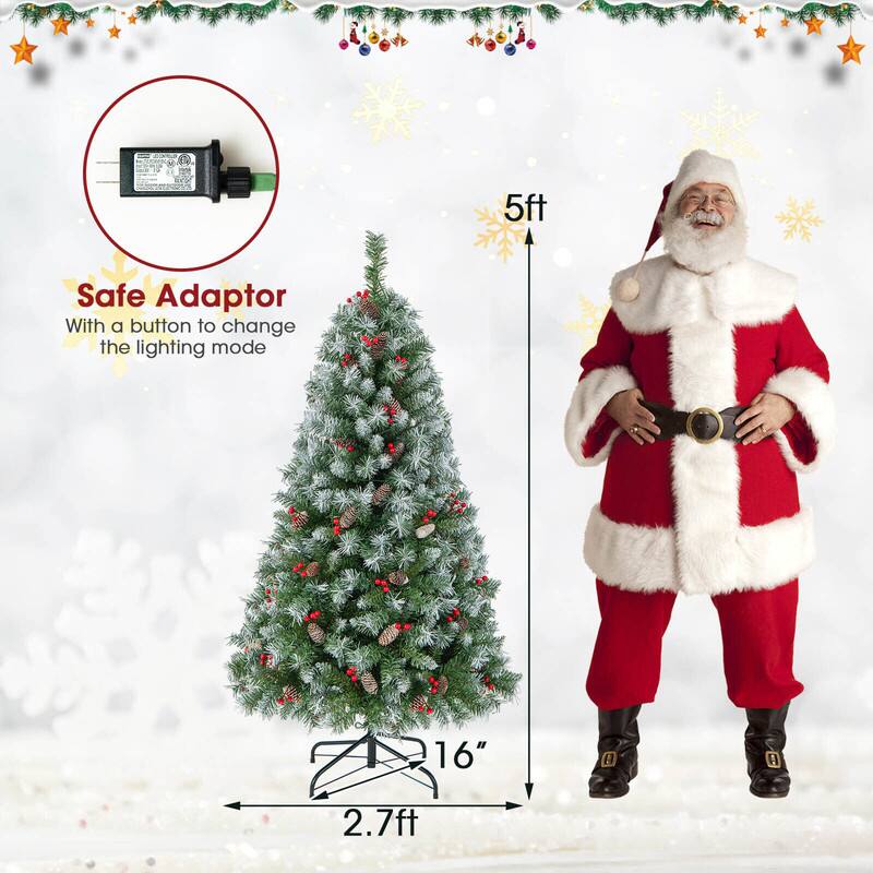 5ft  
Safe Adaptor With a button to change the lighting mode  
16"  
(1  
A  
2.7ft