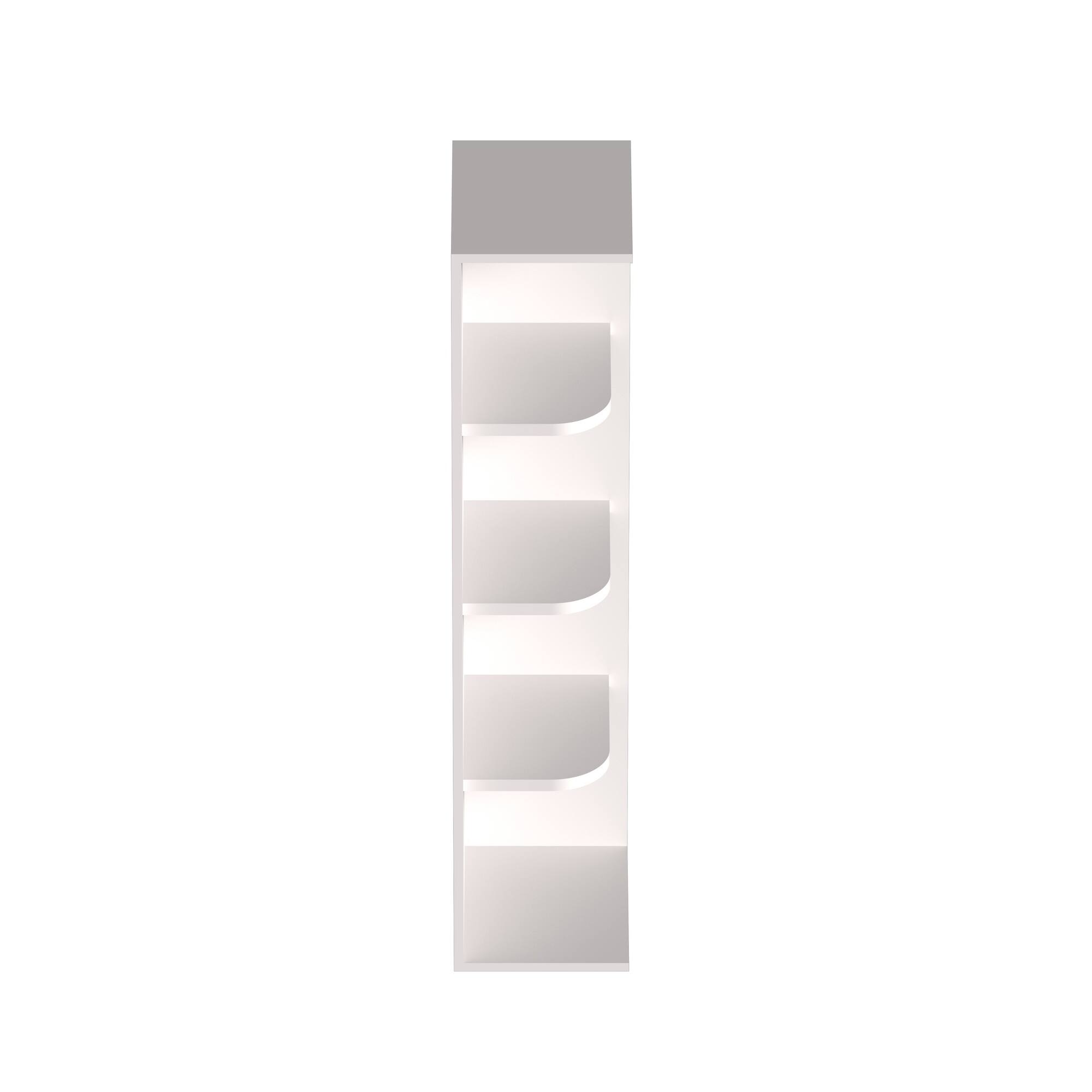 Alt View 1. Boyel Living - 12-in W x 42-in H x 9-in D Shaker Open End Shelf Kitchen Wall Cabinet - Glacier White.