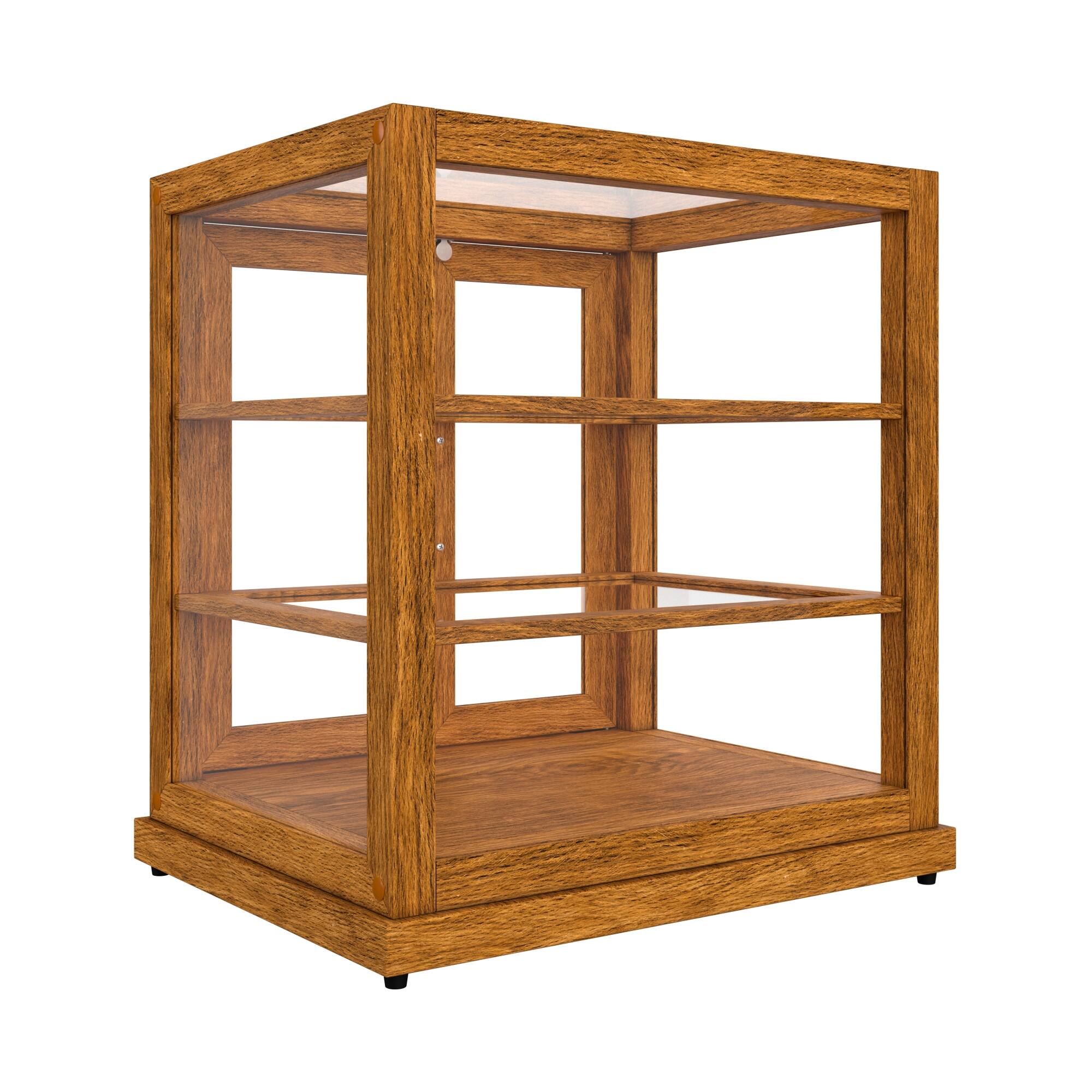 Alt View 9. Koolmore - 25 In. Artisan Wooden Bakery Display Upright Case 4 Cu ft, light color - Ash wood color.