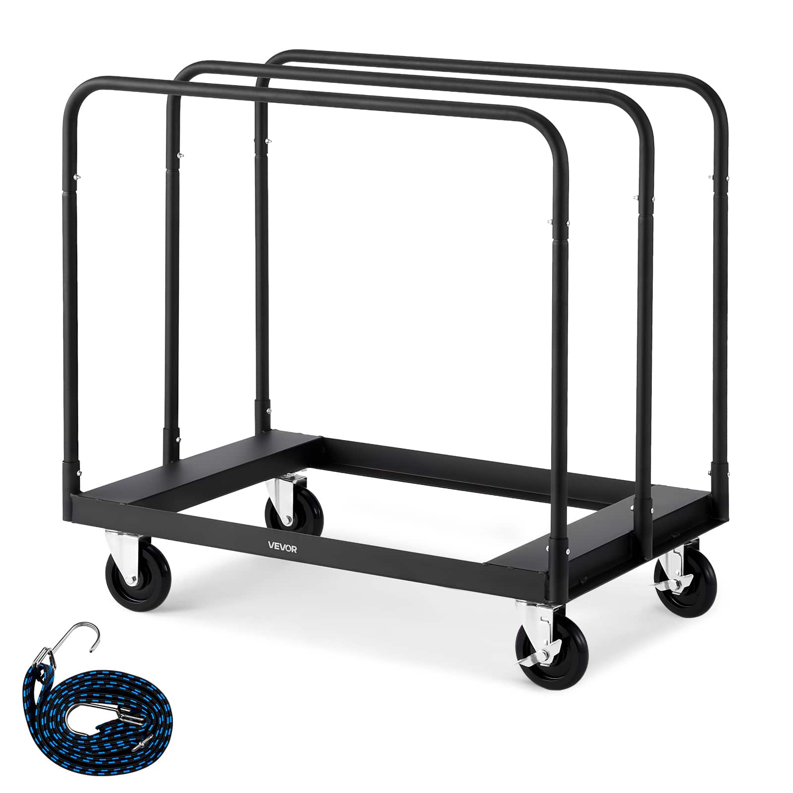 VEVOR - Drywall Cart Dolly, 1800 lbs Load Capacity, Steel Panel Truck Cart with 5 inch Swivel Casters, Lumber Drywall Dolly - Black price history on PriceWatchPro