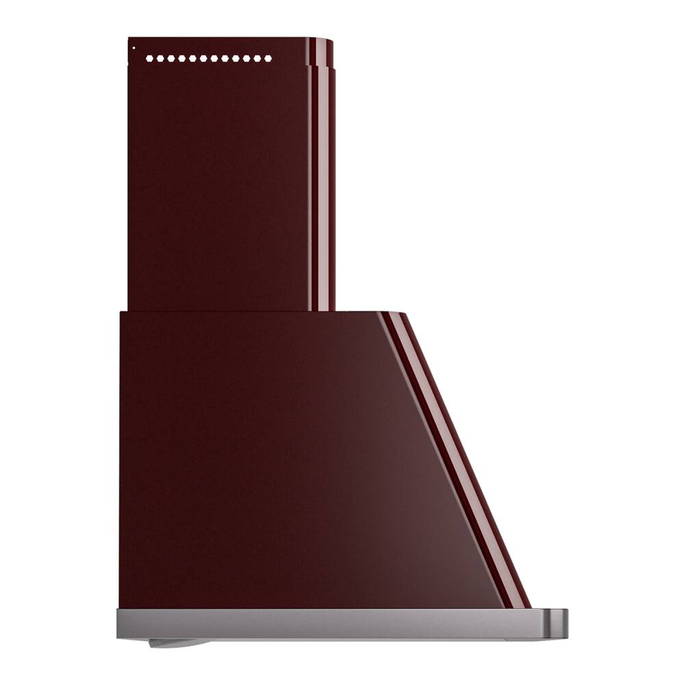 Alt View 3. ILVE - ILVE Majestic II 40 inch Ducted Wall Mount Range Hood with 600 CFM (Burgundy) - Burgundy.