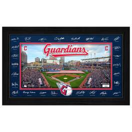 Highland Mint - Cleveland Guardians 12" x 20" 2026 Signature Field Photograph - Facsimile Signatures - Multicolor