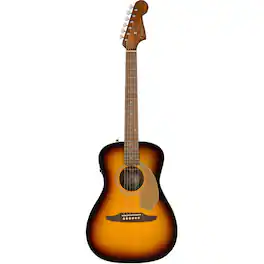 Fender - Malibu Player Acoustic Electric Guitar, Walnut Fingerboard, Sunburst