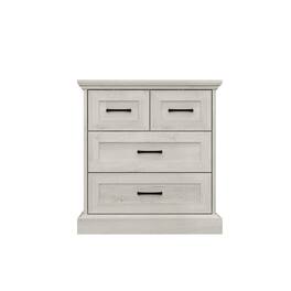 FUFU & GAGA - FUFU&GAGA Light Wood 4 - Drawer Nightstand: Rustic - Modern Storage - Gray