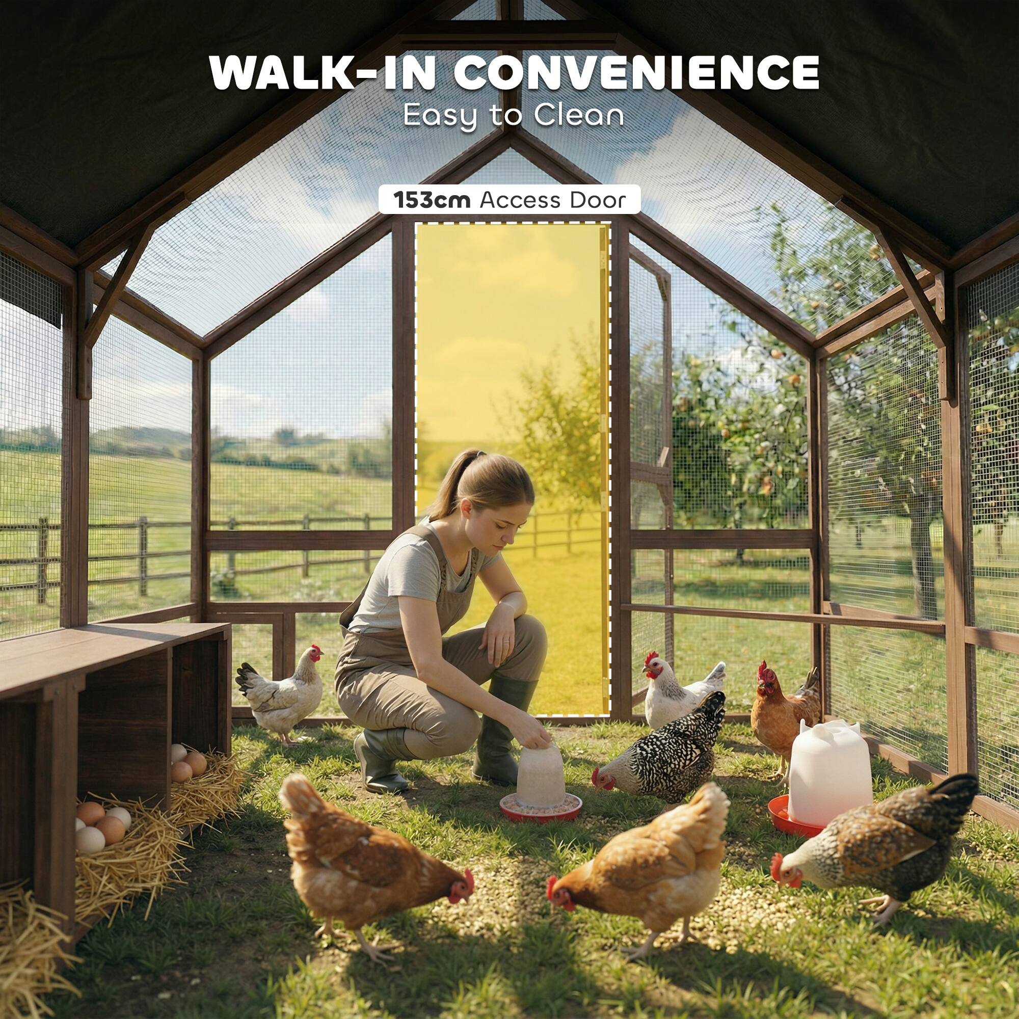 WALK-IN CONVENIENCE  
Easy to Clean  
153cm Access Door