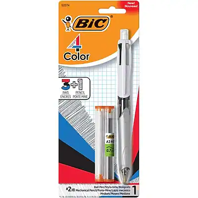 52274
New! Nouveauté
BIC Color
3 + 1 INKS
PENCIL ENCRE PORTE-MINE
2H 0.7
Ball #2HB
Mechanical Lipiz ménico 1
2 Mechanical Pencil Stylo à Bille 1