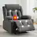 Front. Jojoka - 37.4" Wide Overstuffed Recliner with Heat and Massage, Manual Reclining Chair with Cup Holder - Grey.