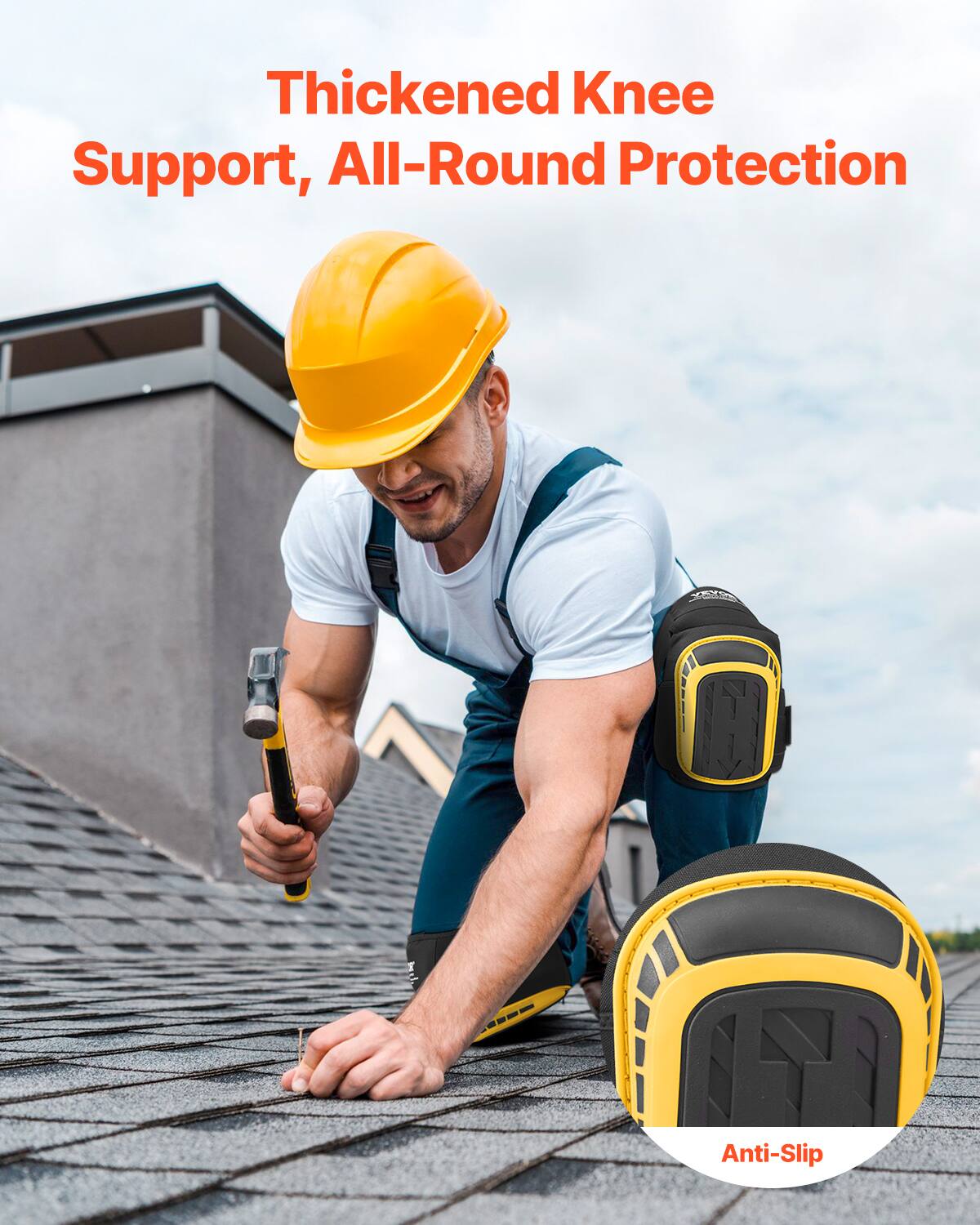 Thickened Knee Support, All-Round Protection  
Anti-Slip