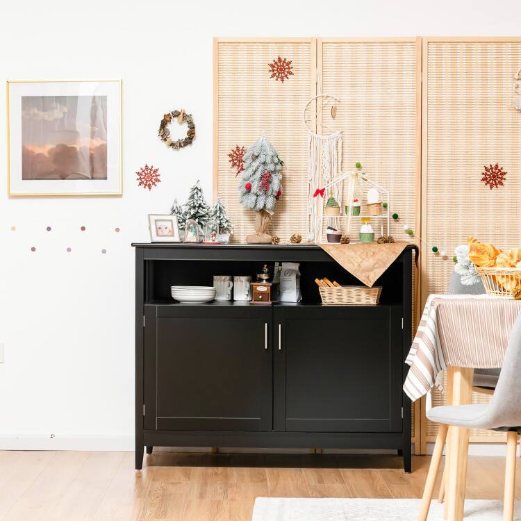 SlickBlue Large Storage Wooden Kitchen Locker for Pantry or Dining Room ...