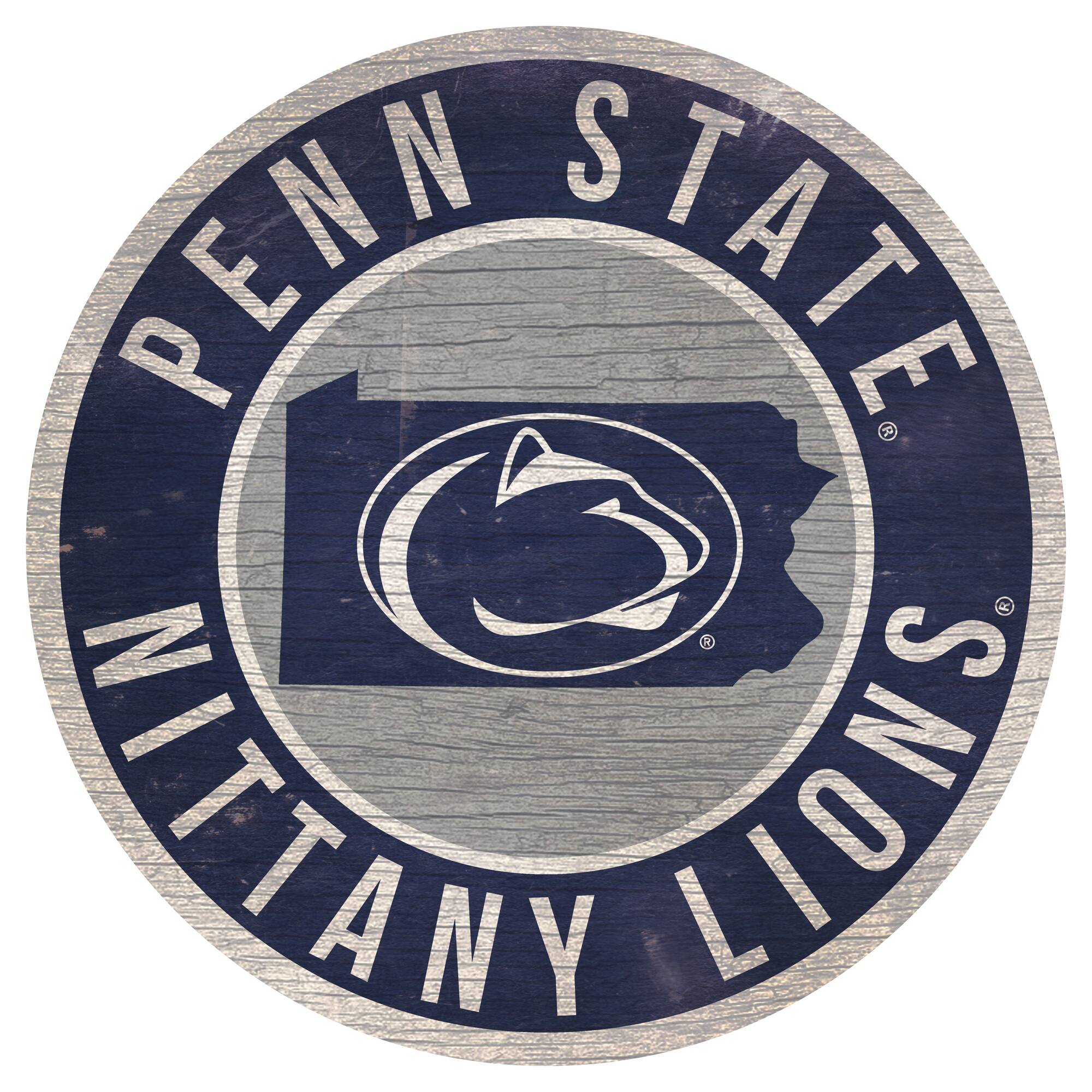 Penn State Nittany Lions 12'' x 12'' State Circle Sign