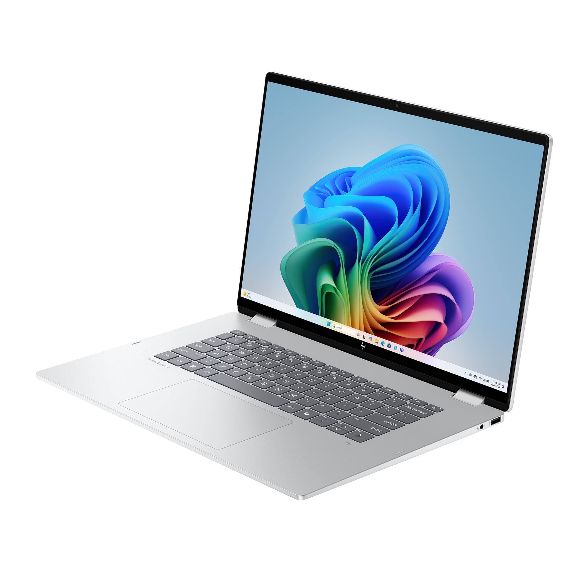 Back. HP - HP Omnibook 7 Laptop - 16" WUXGA - Ultra 5 255H - 16GB | 1TB - Win 11 - Silver.