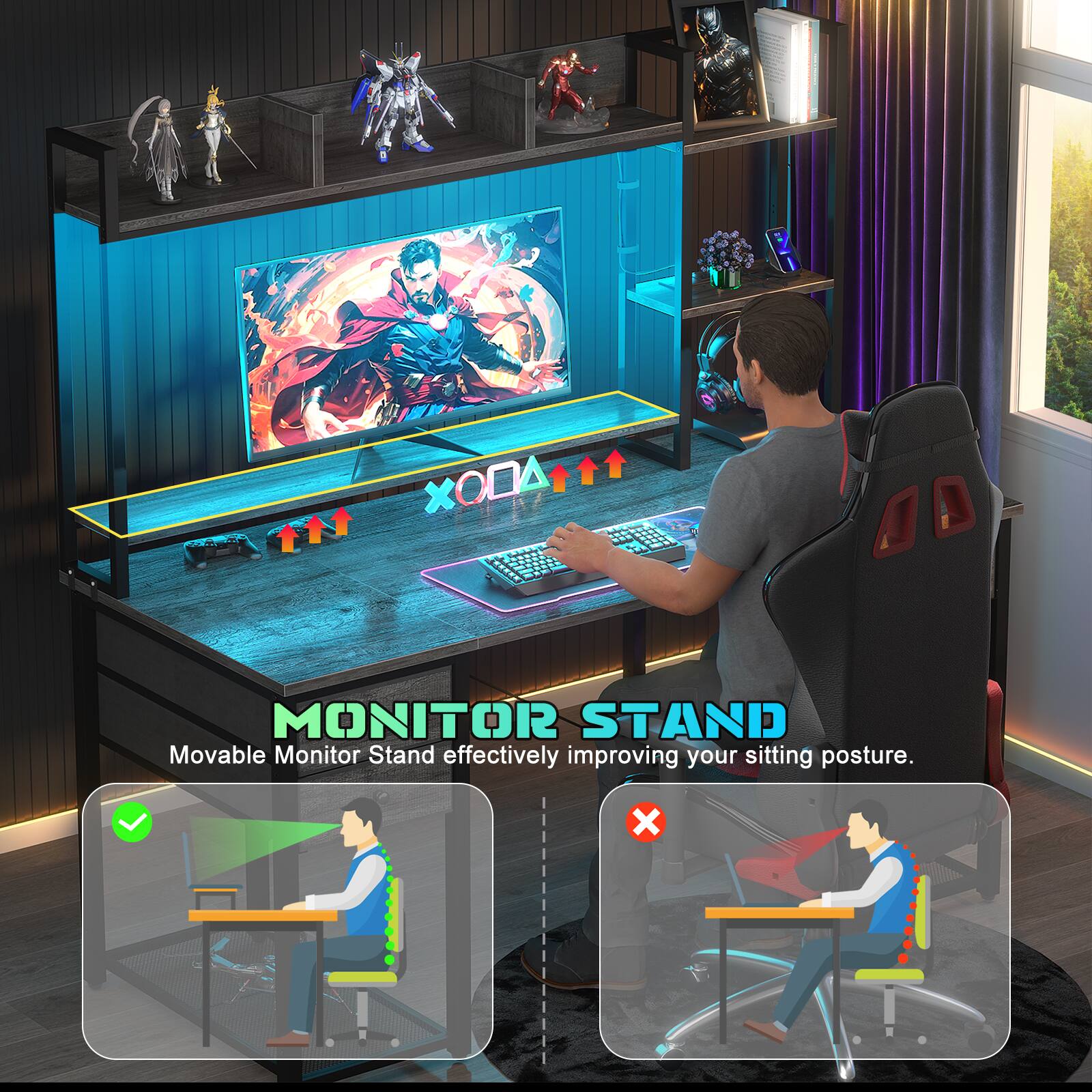 XOD 111 MONITOR STAND  
Movable Monitor Stand effectively improving your sitting posture.