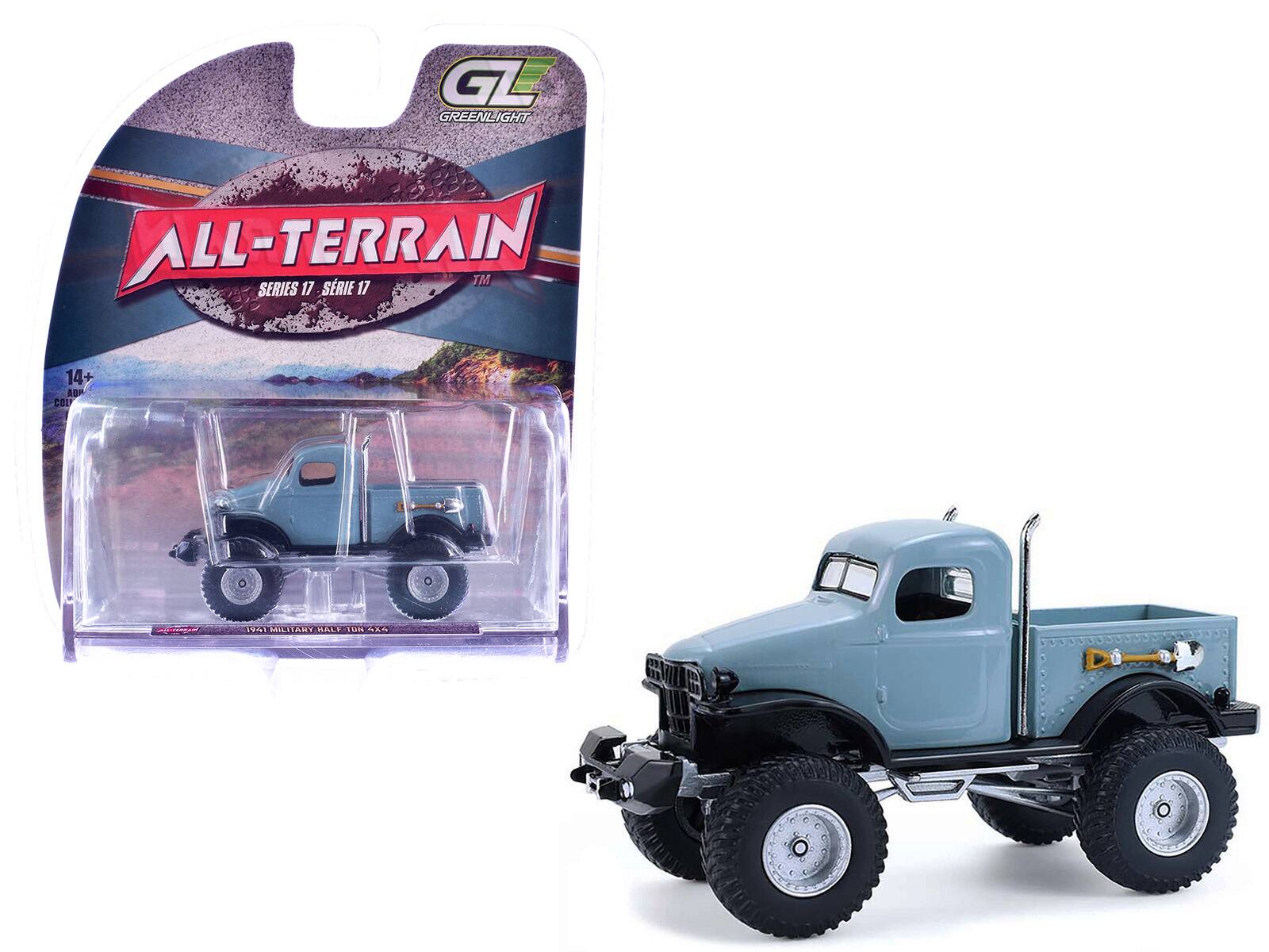"1941 Military Half Ton 4x4 Truck Slate Blue ""All Terrain"" Series 17 1/64 Diecast Model Car by Greenlight" price history on PriceWatchPro