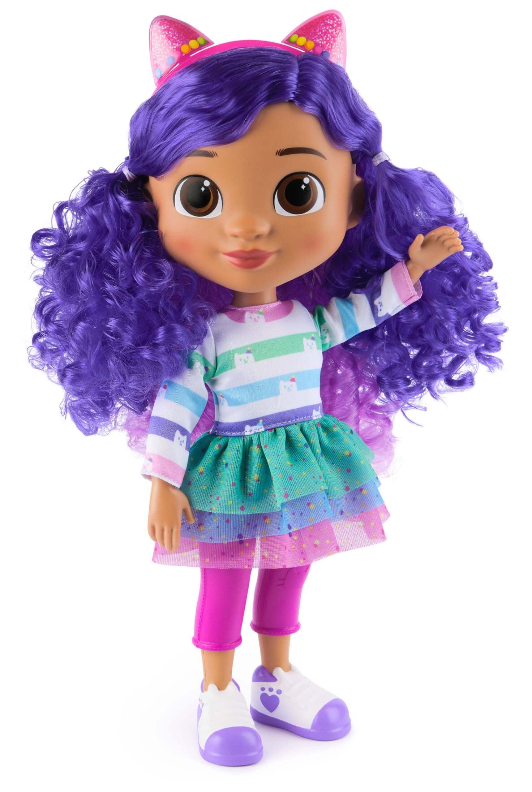 Front. Spin Master - Gabby's Dollhouse 13-Inch Sing & Celebrate Gabby Doll with Reversible Cat Ears and Music, Ages 3+ - Bald.