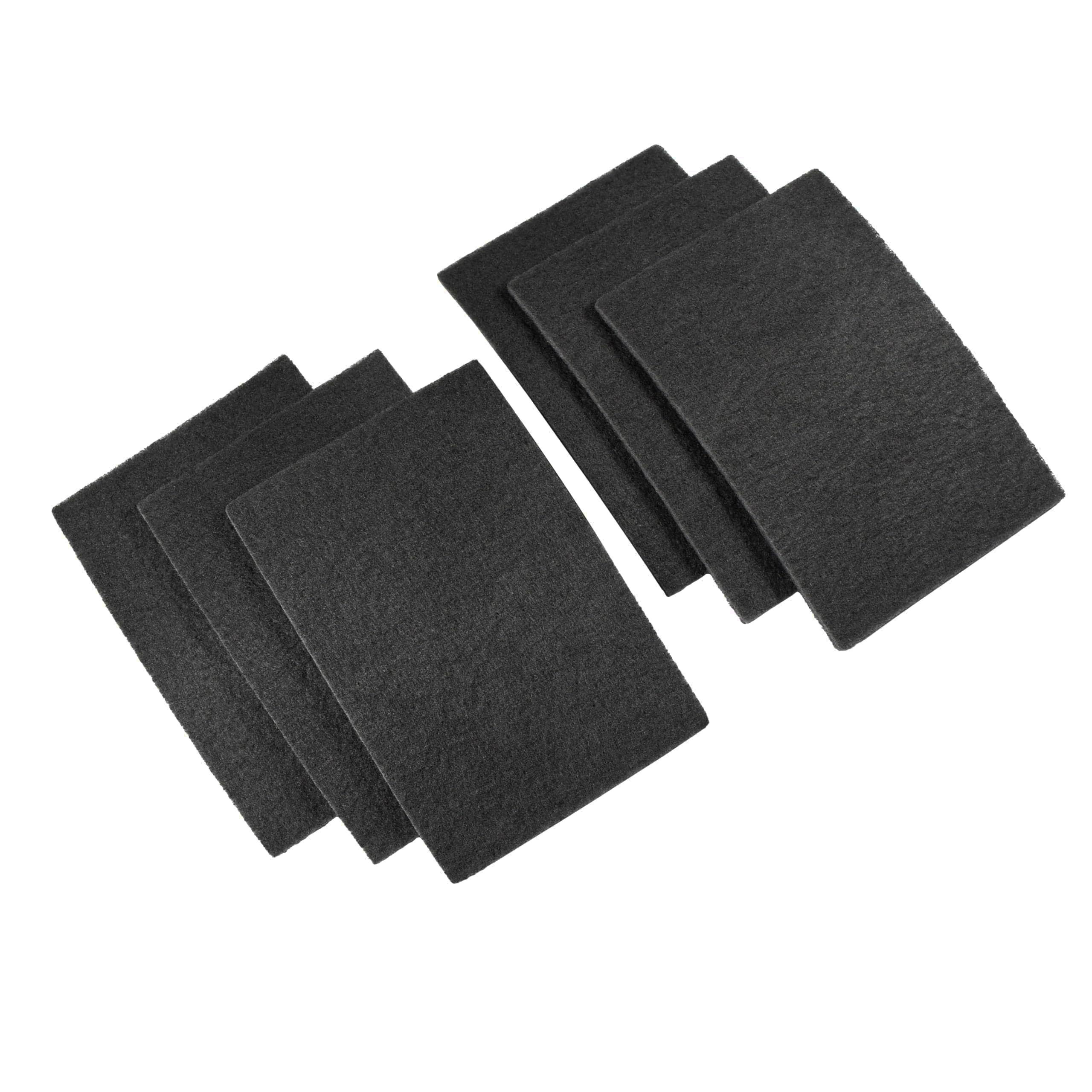 Angle. HQRP - Activated carbon cat litter box charcoal filters 6-pack for Van Ness - Black.