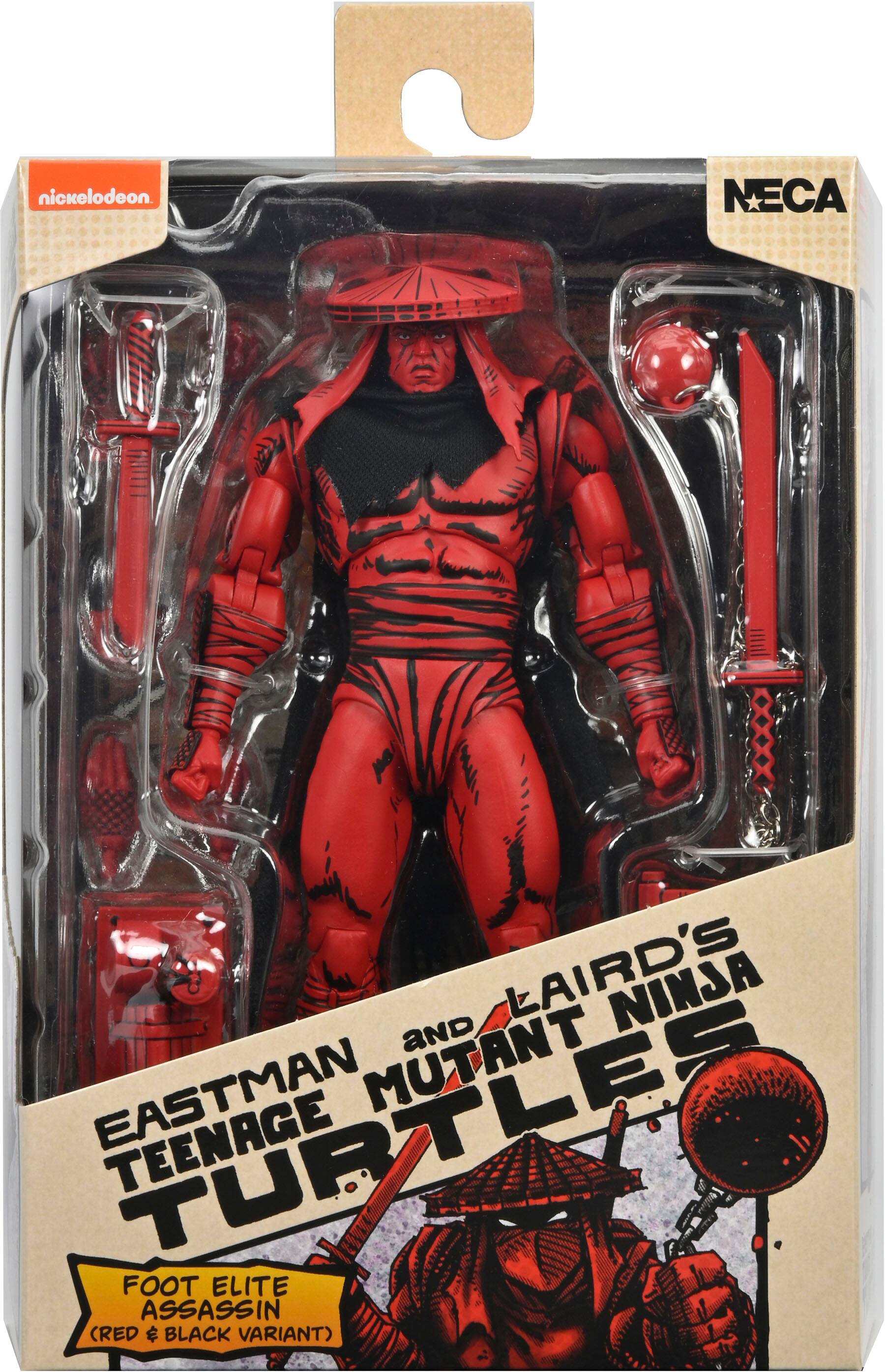 The text on the image reads: "NECA Laird's Ninja and Eastman Mutant Turtles Foot Elite Assassin (Red & Black Variant)."