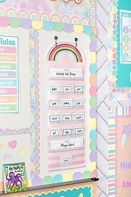 Rules  
Learn  
Directions  
Speak  
Respectful  
Be yourself  
Best  
Choices  
Have fun  

Words I Know  
We  
Like  
You  
Yes  
Can  
First  
Long  
Each  
All  
Day  
Time  
Magic Word  
Pop  

This day  
It does