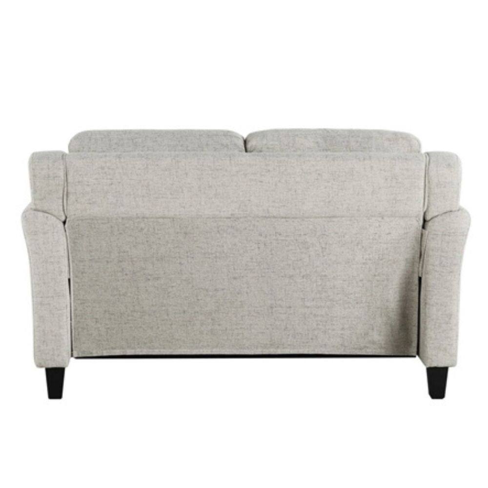 Alt View 1. Hivvago - Modern Upholstered Loveseat Sofa in Cream Microfiber with Button Tufted Cushions - Cream.