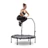 Sunny Health & Fitness - Active 48-Inch Fitness Trampoline with Adjustable Handlebar - Black