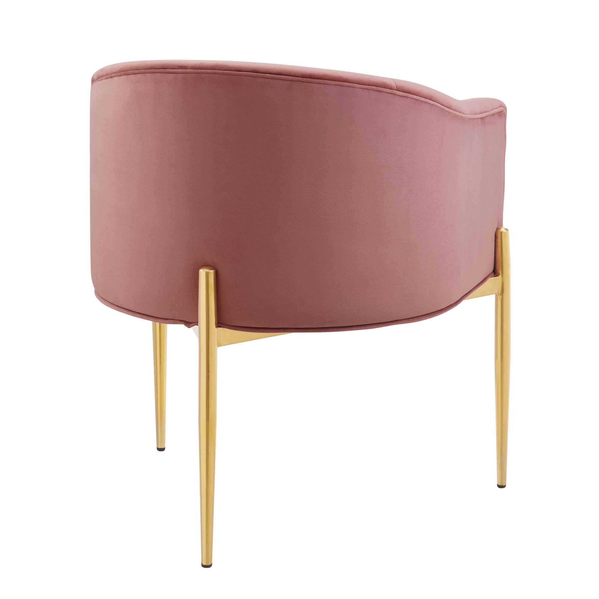 Alt View 2. Modway - Savour Tufted Performance Velvet Accent Chair by Modway - Dusty Rose.
