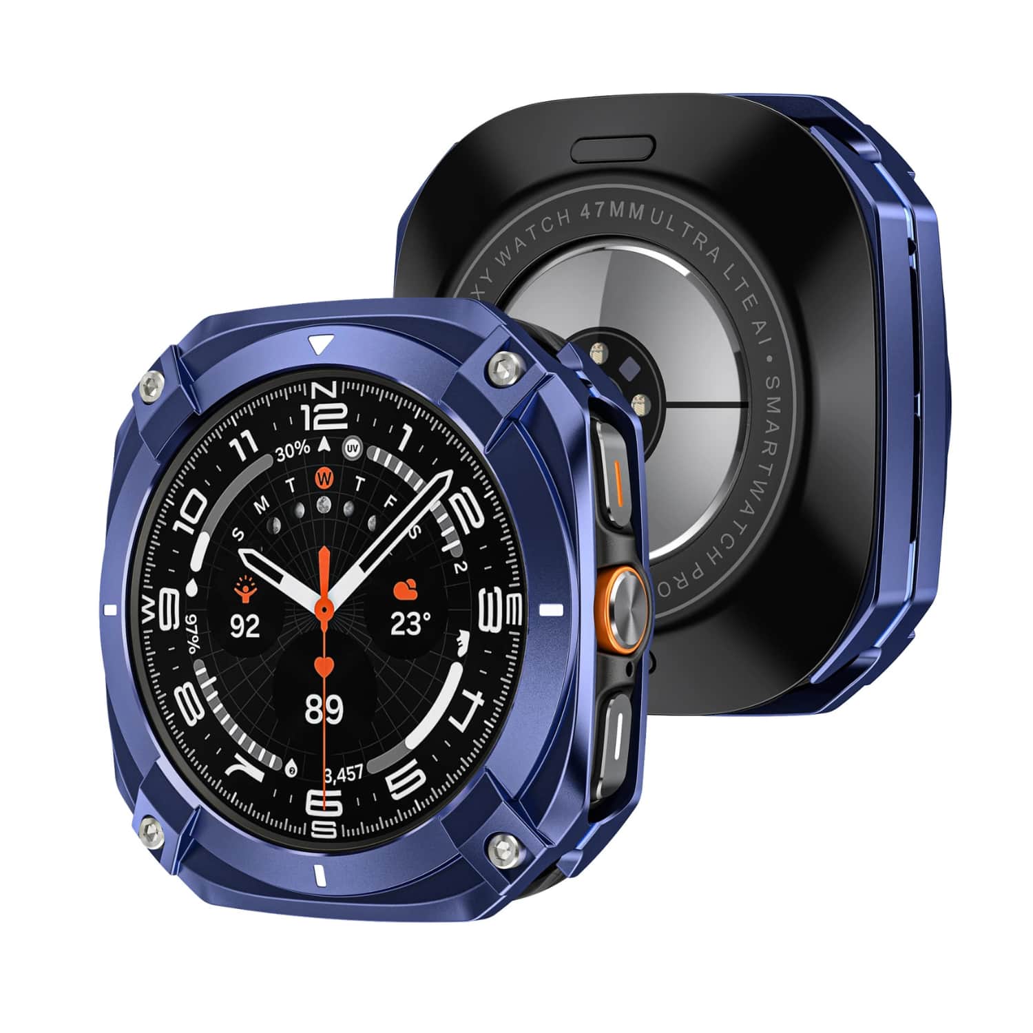 Stock Preferred - Metal Case for Samsung Galaxy Watch Ultra 47mm - Blue White