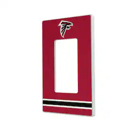 Keyscaper - Atlanta Falcons Stripe Single Rocker Light Switch Plate - Multicolor