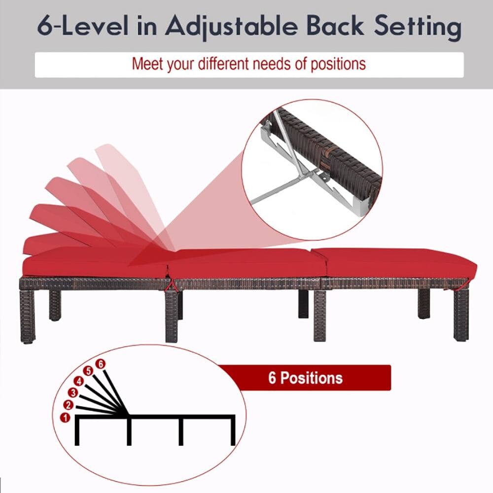 6-Level in Adjustable Back Setting  
Meet your different needs of positions  

6 Positions