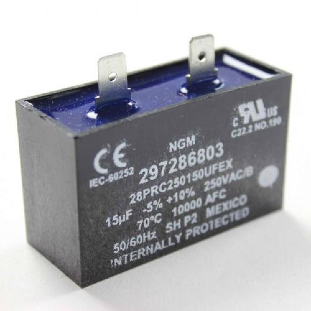 C LR 2.2 NO.190  
US C22.2 NGM CE 297286803  
IEC-60252 250VAC/B -5% +10% AFC MEXICO  
10000 15HF 70C SH P2 PROTECTED INTERNALLY 50/60Hz